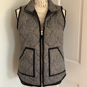 NWT J.Crew herringbone puffer vest
